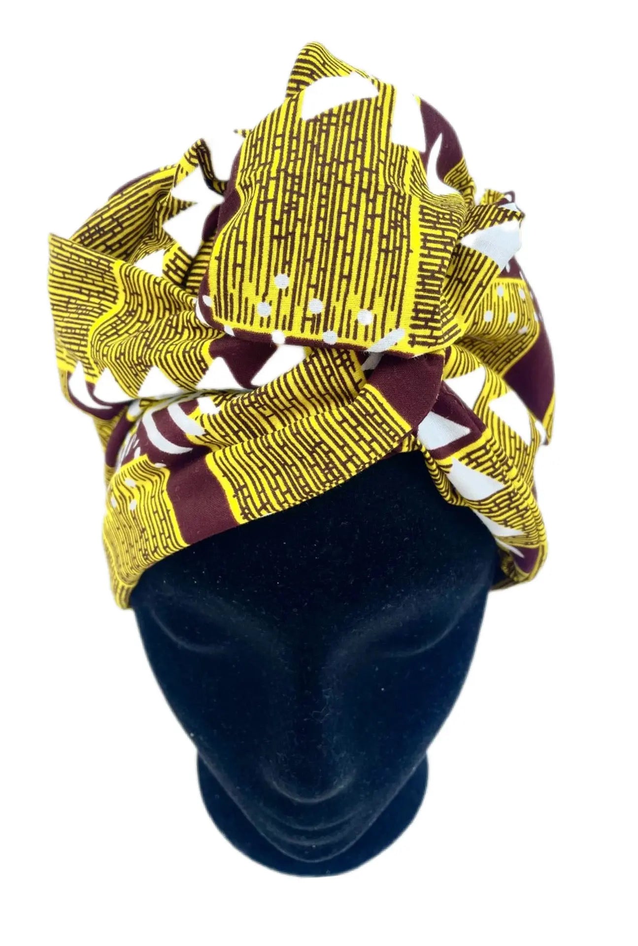 Turbante africano con tela wax estilo étnico KHAMALI