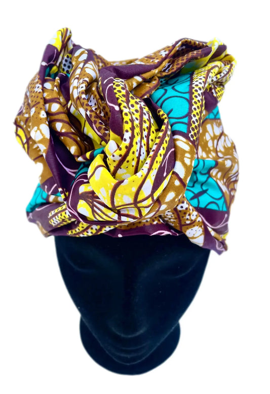 Turbante africano para toda la cabeza KHAMALI