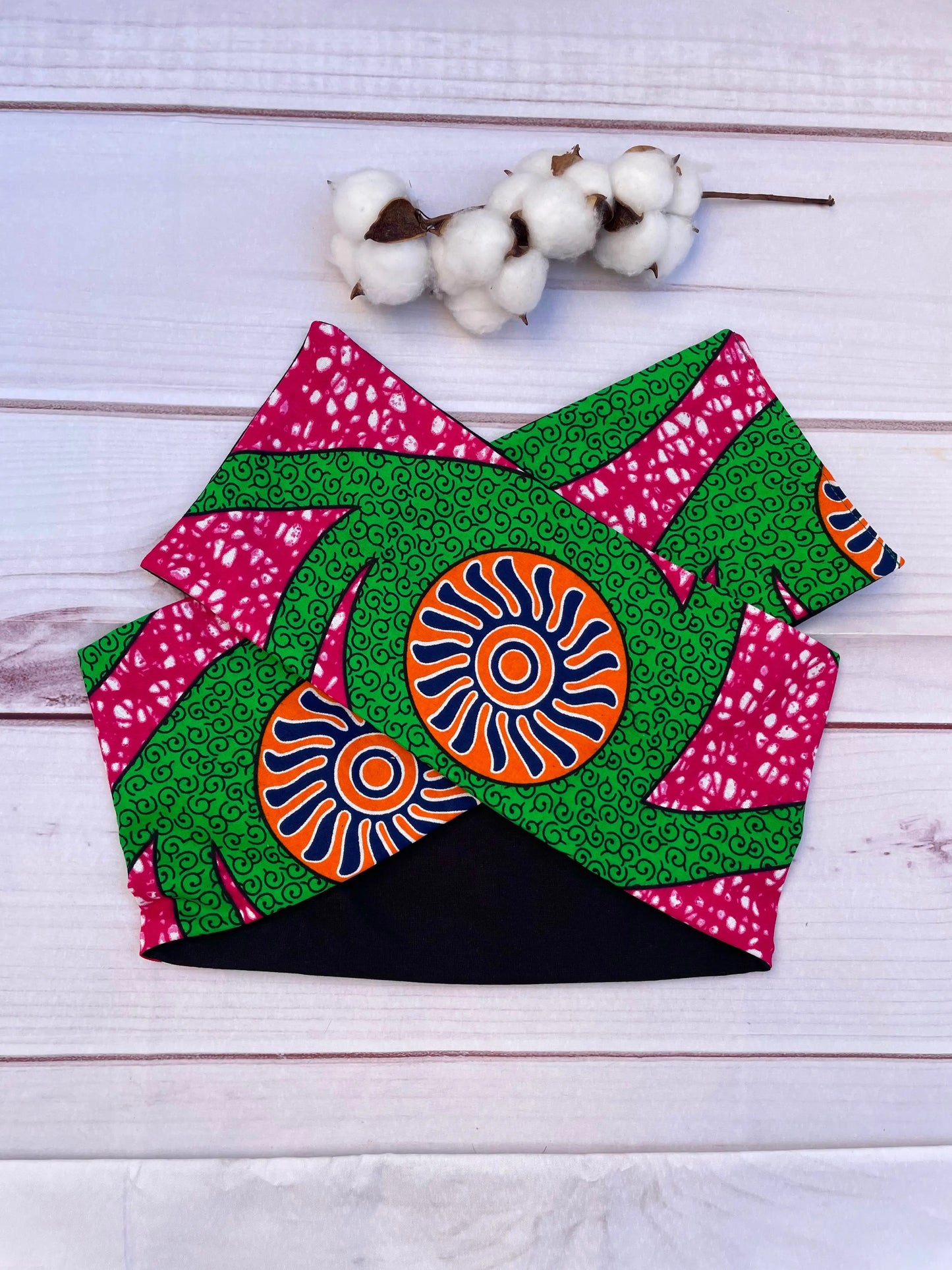 Turbante multicolor de algodón KHAMALI