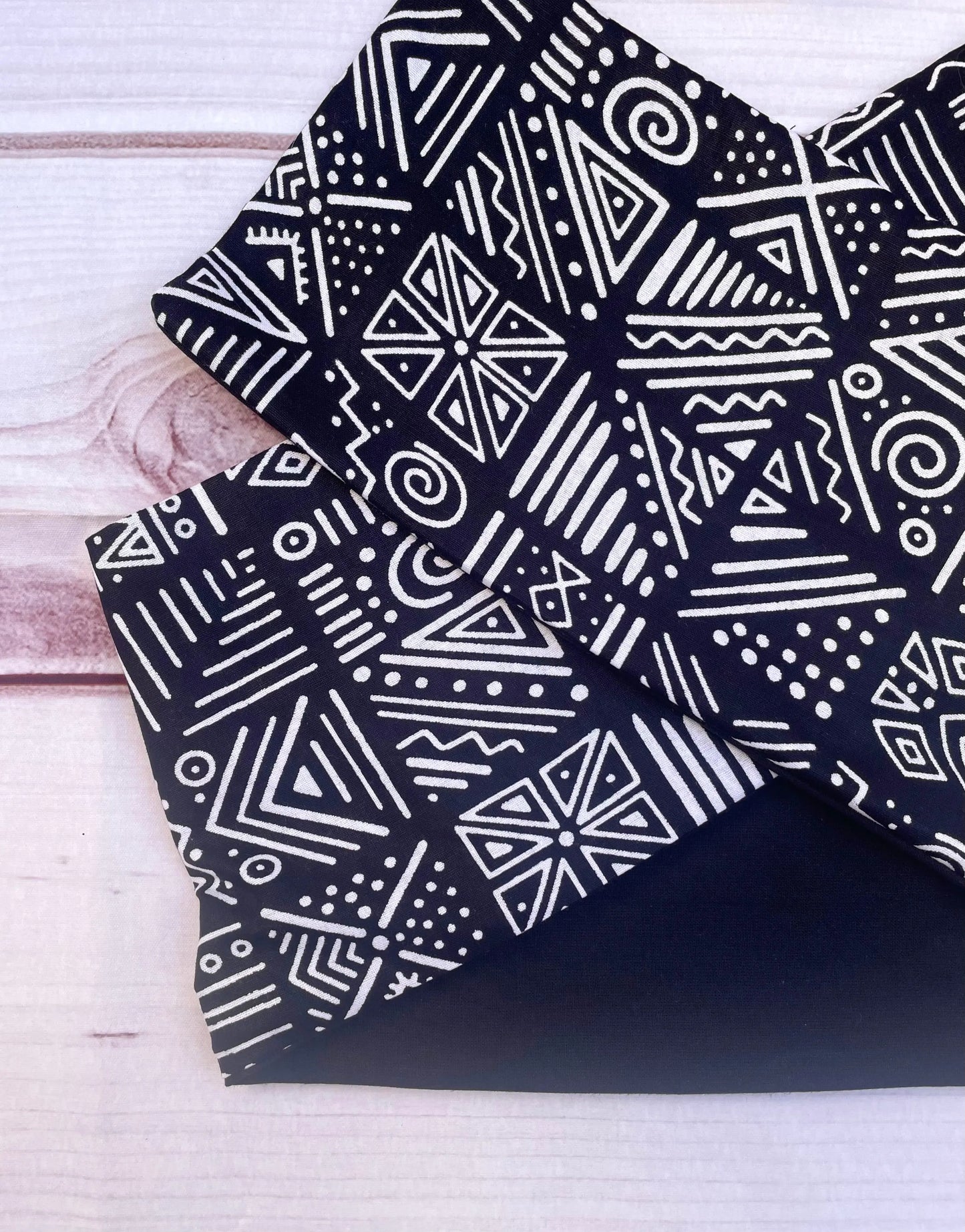 Turbante negro de algodón KHAMALI