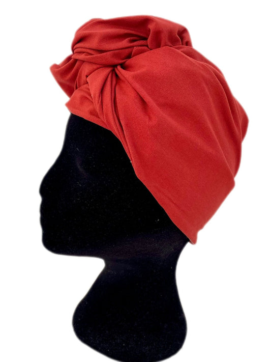 Turbante color tierra algodón toda la cabeza khamali Shop