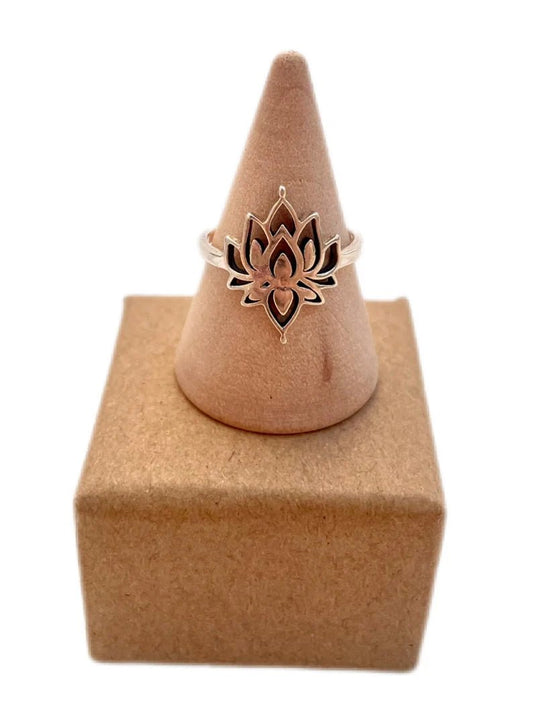 Anillo flor de loto en plata 925 - KHAMALI