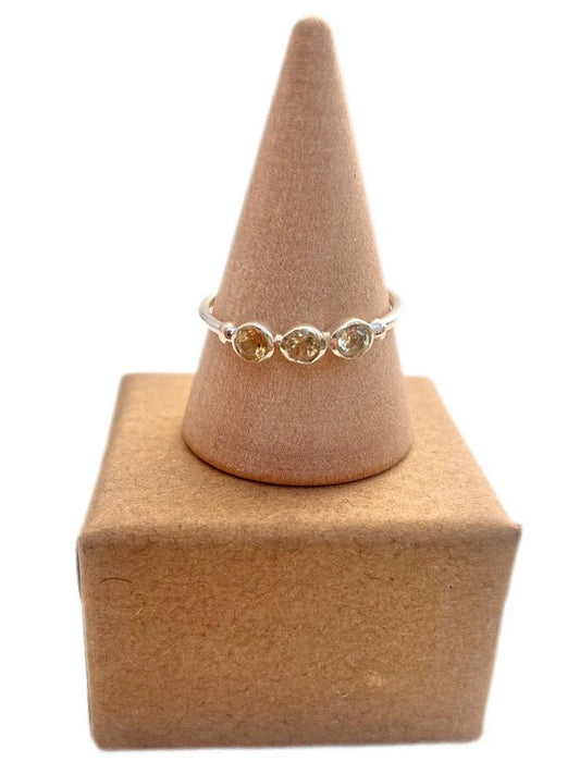 Anillo triple cuarzo citrino - KHAMALI