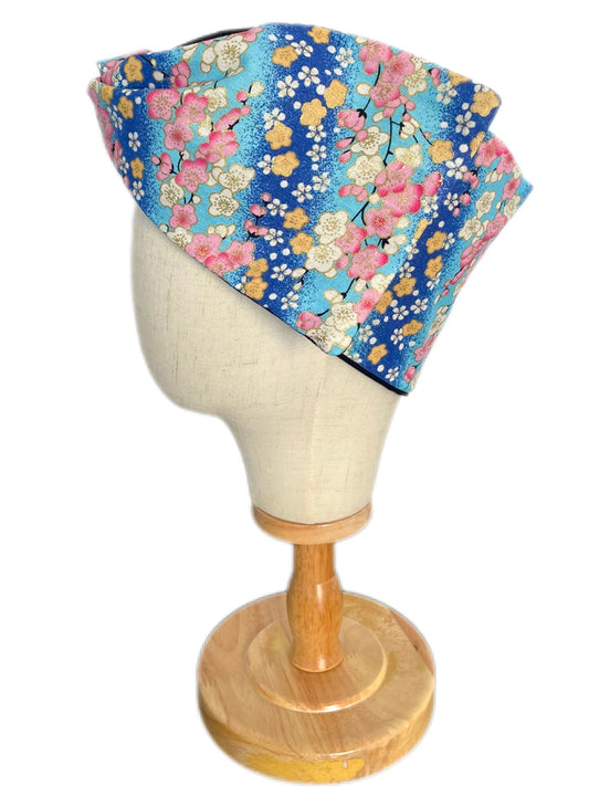Cinta con alambre floral japonés azul y rosa - KHAMALI