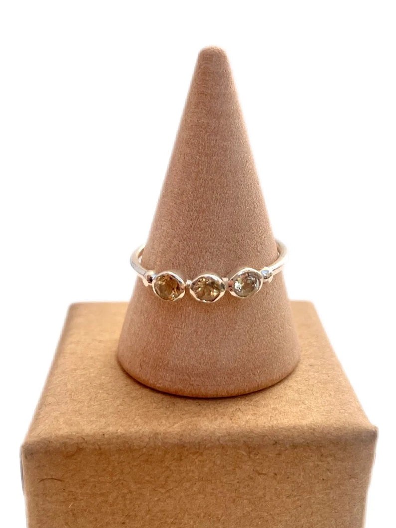 Anillo triple cuarzo citrino KHAMALI