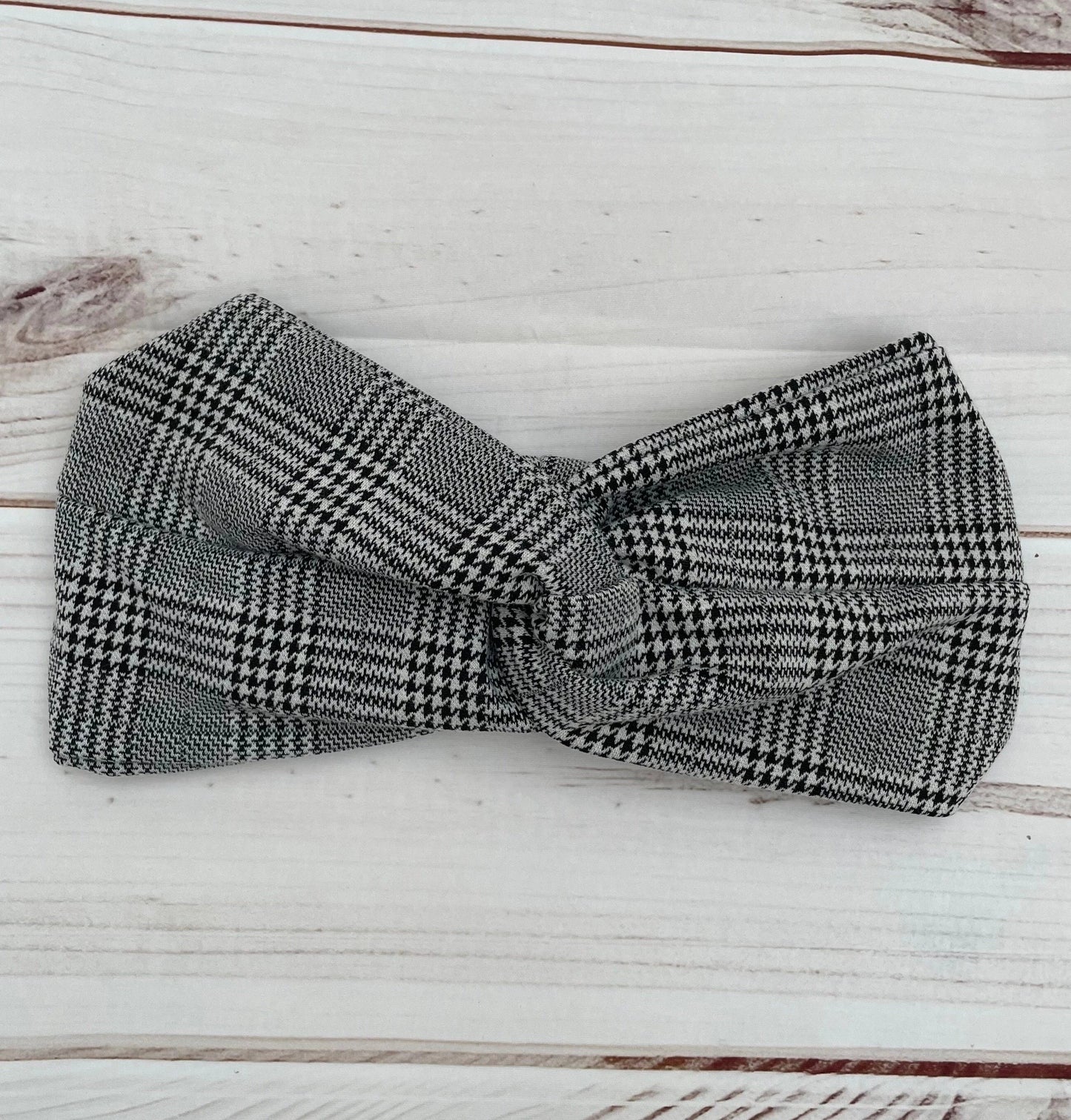 Turbante gris a cuadros khamali Shop