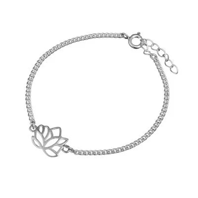 Pulsera de plata 925 con flor de loto KHAMALI