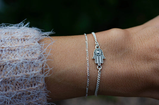 Pulsera de plata con mano de fátima KHAMALI