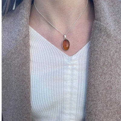 Colgante de Ámbar de México en plata 926 khamali Shop