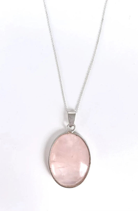 Colgante cuarzo rosa piedra del amor khamali Shop