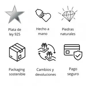 Colgante de piedra LUNA natural khamali Shop