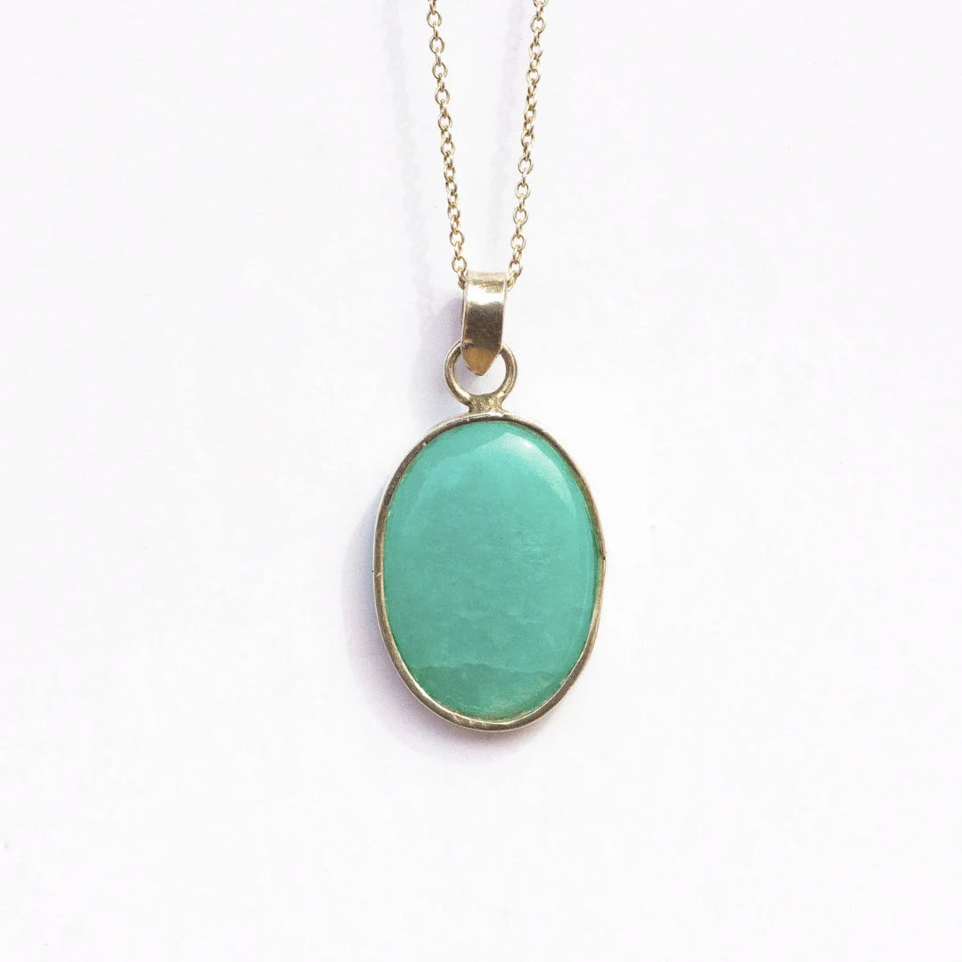 Precioso colgante hecho a mano con Amazonita natural khamali Shop