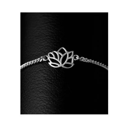 Pulsera de plata 925 con flor de loto KHAMALI