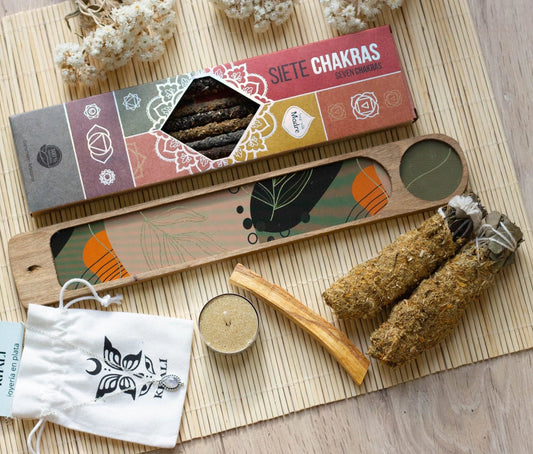 Regalo para aliviar el estrés, sahumerios naturales, caja de regalo de limpieza espiritual, kit de sahumerios herbales, limpieza energética KHAMALI