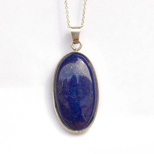 Collar alargado de Lapislázuli natural khamali Shop