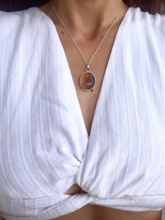 Collar de ámbar de México en plata 925 khamali Shop