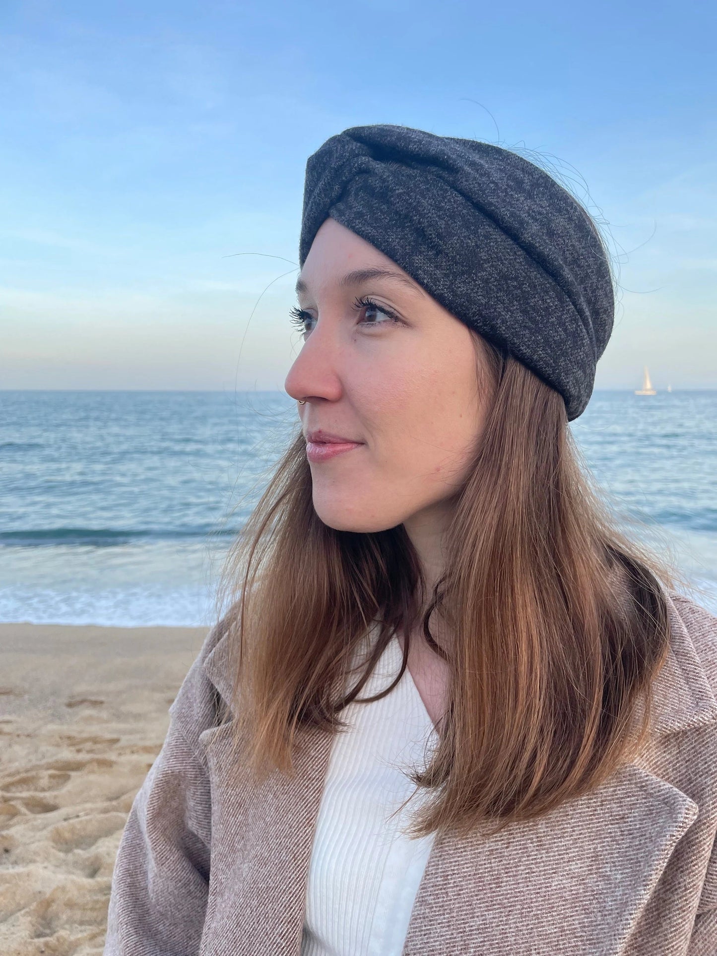 Turbante gris Boho Vintage khamali Shop