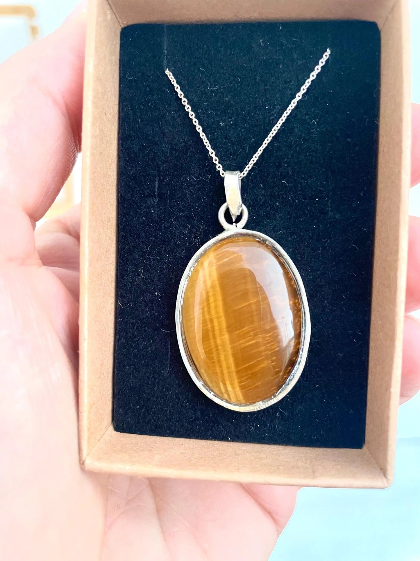Colgante de ojo de tigre natural khamali Shop