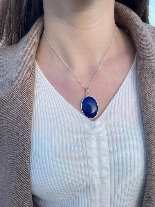 Colgante con Lapislázuli natural en plata 925 khamali Shop