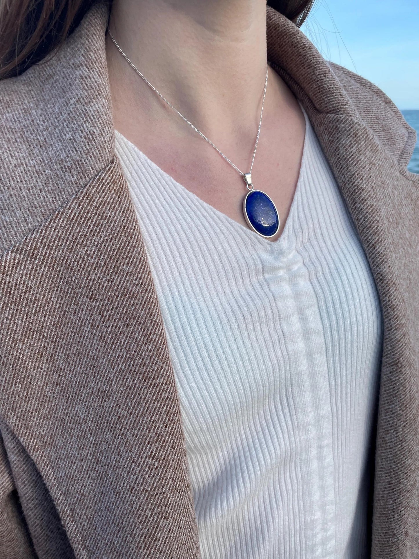 Colgante con Lapislázuli natural en plata 925 khamali Shop