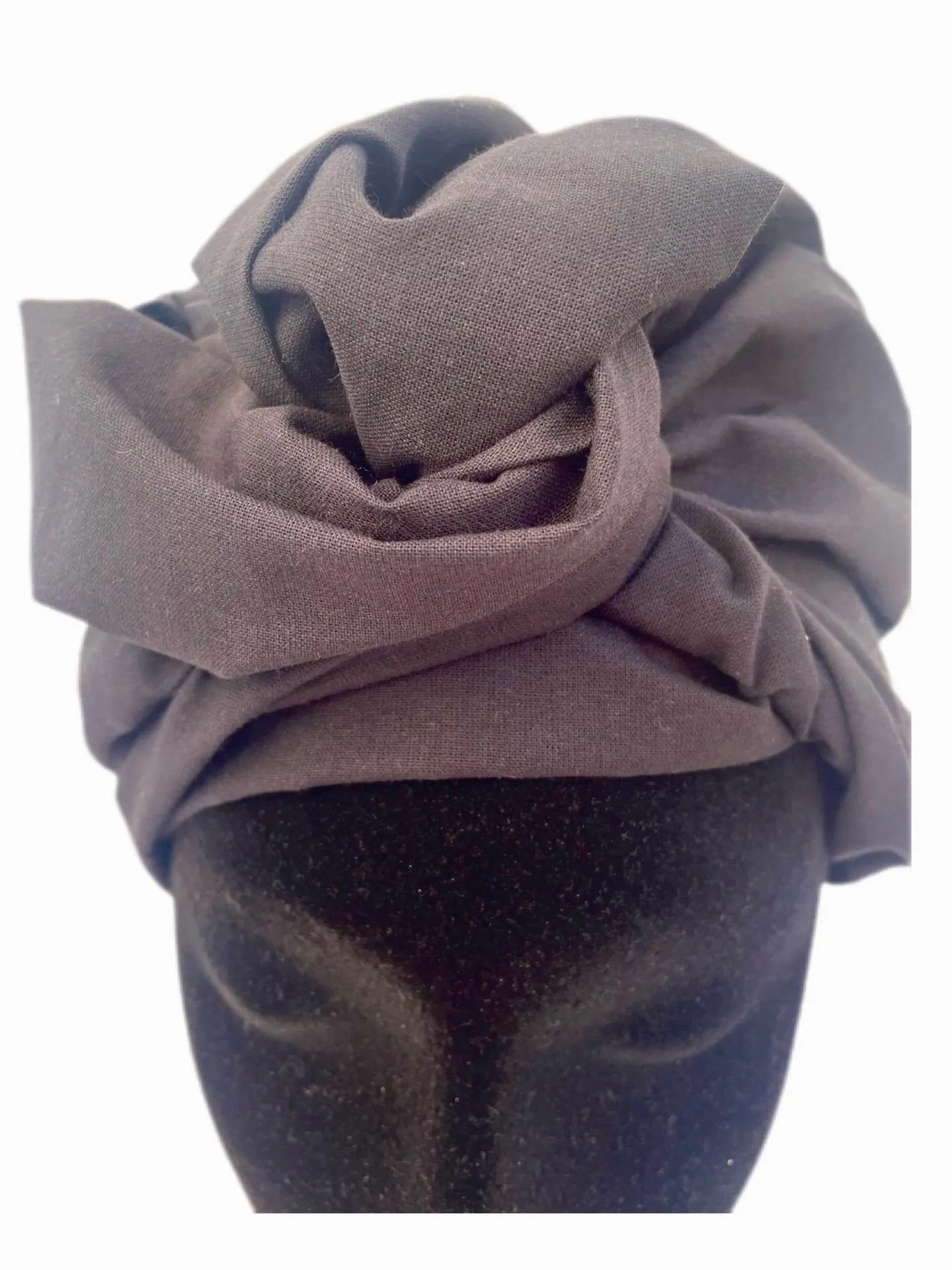 Turbante completo negro toda la cabeza KHAMALI