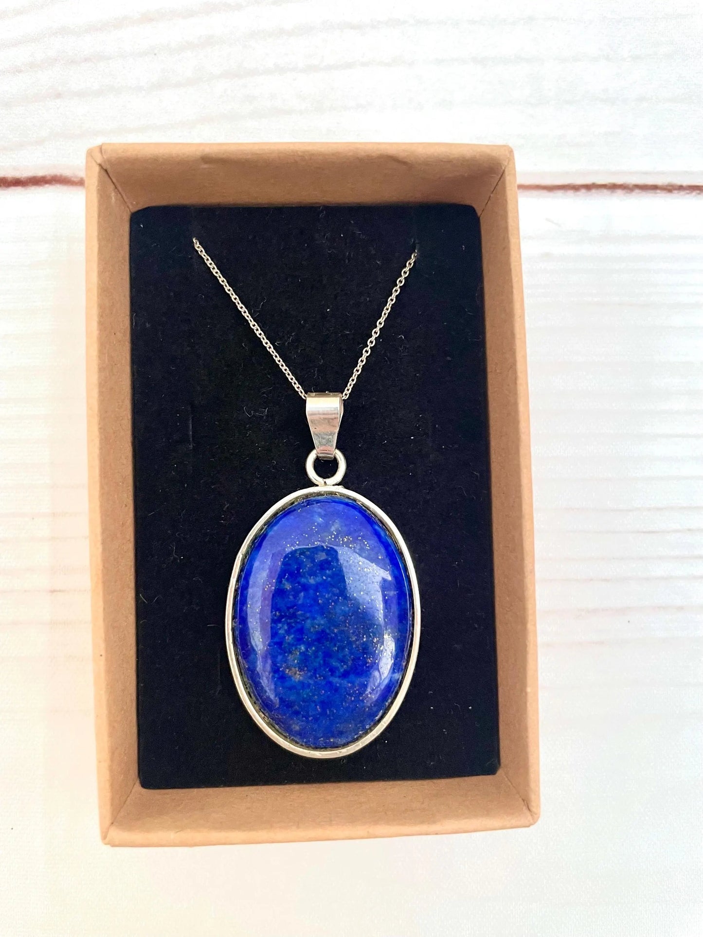 Colgante con Lapislázuli natural en plata 925 khamali Shop