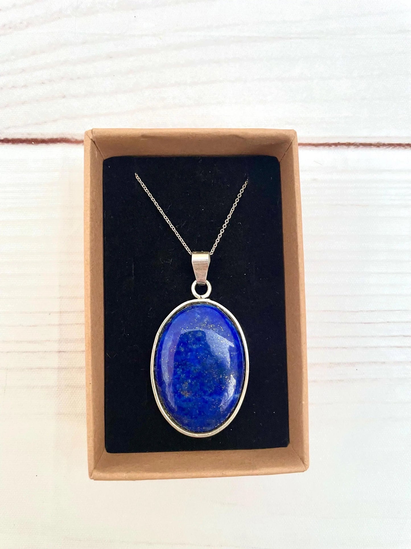 Colgante con Lapislázuli natural en plata 925 khamali Shop