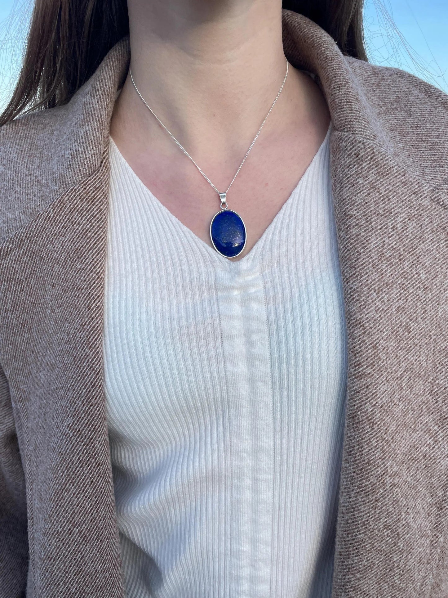 Colgante con Lapislázuli natural en plata 925 khamali Shop