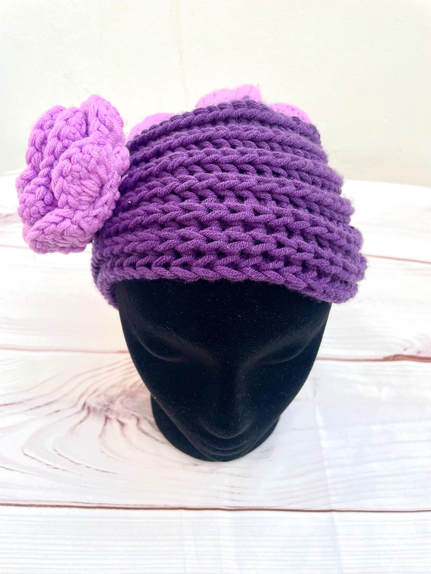 Gorro de lana sintética morado khamali Shop