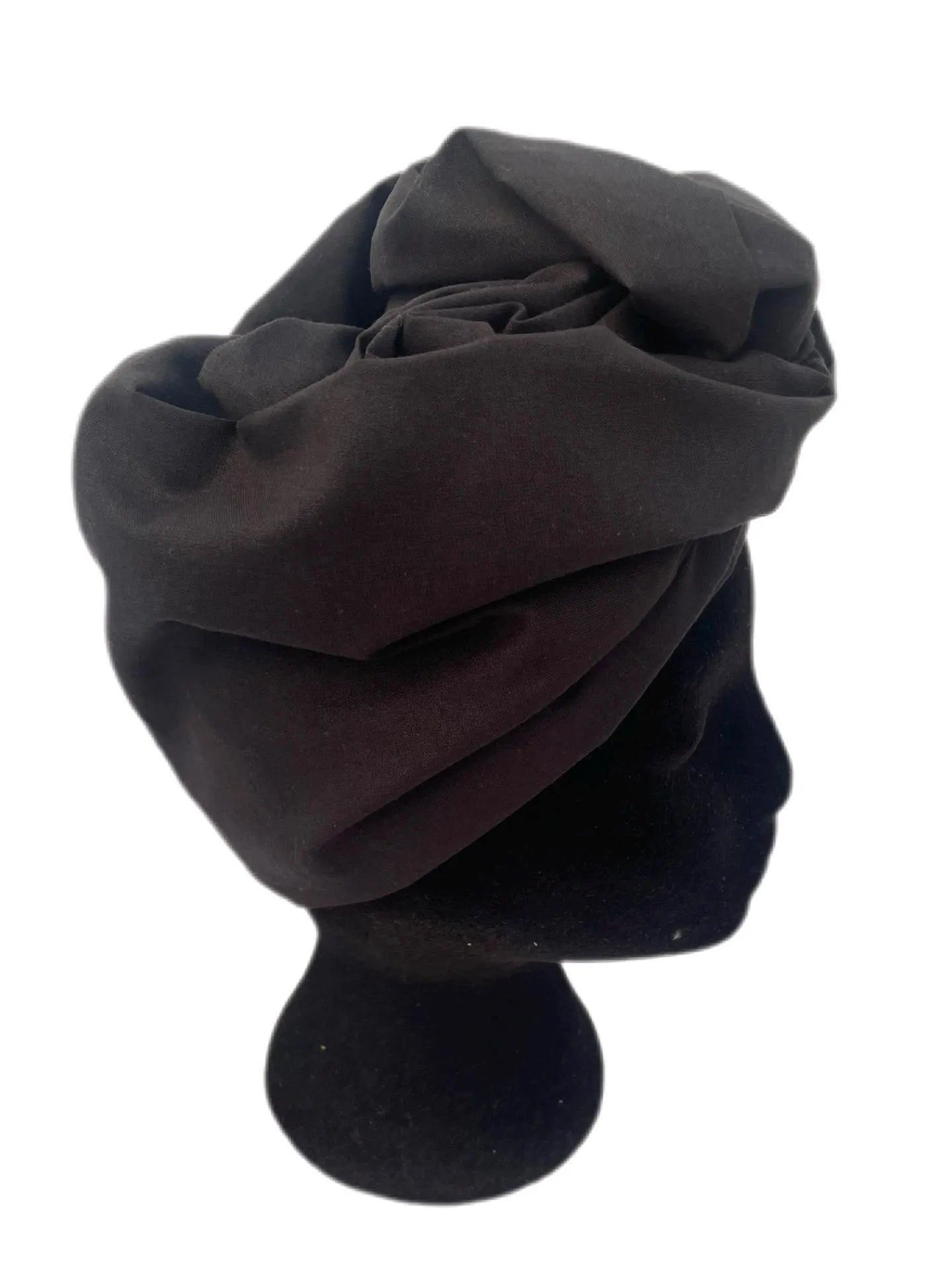 Turbante completo negro toda la cabeza KHAMALI