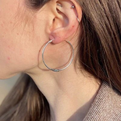 Pendientes de aro boho 35 mm - KHAMALI