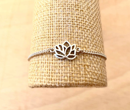 Pulsera de plata 925 con flor de loto - KHAMALI