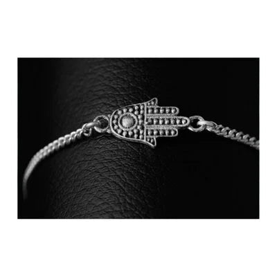 Pulsera de plata con mano de fátima - KHAMALI