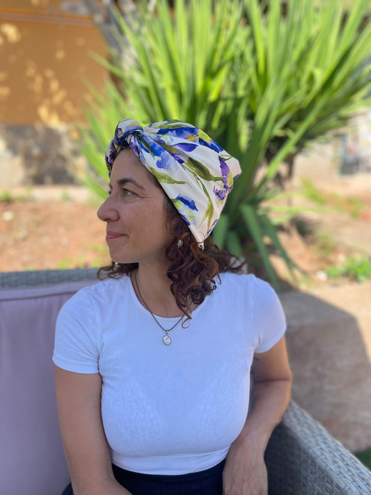 Turbante integral Boheme Floral Lila - KHAMALI
