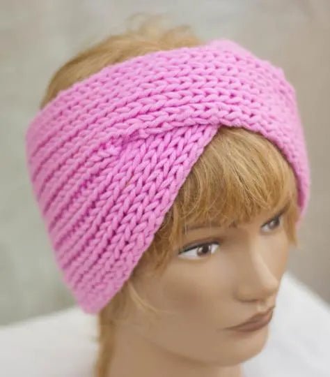 Turbante rosa tejido a mano - KHAMALI