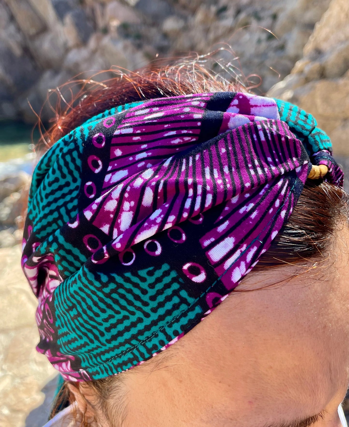Turbante convertible en top color lila - KHAMALI