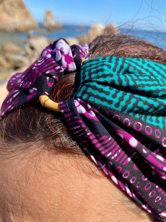 Turbante convertible en top color lila - KHAMALI