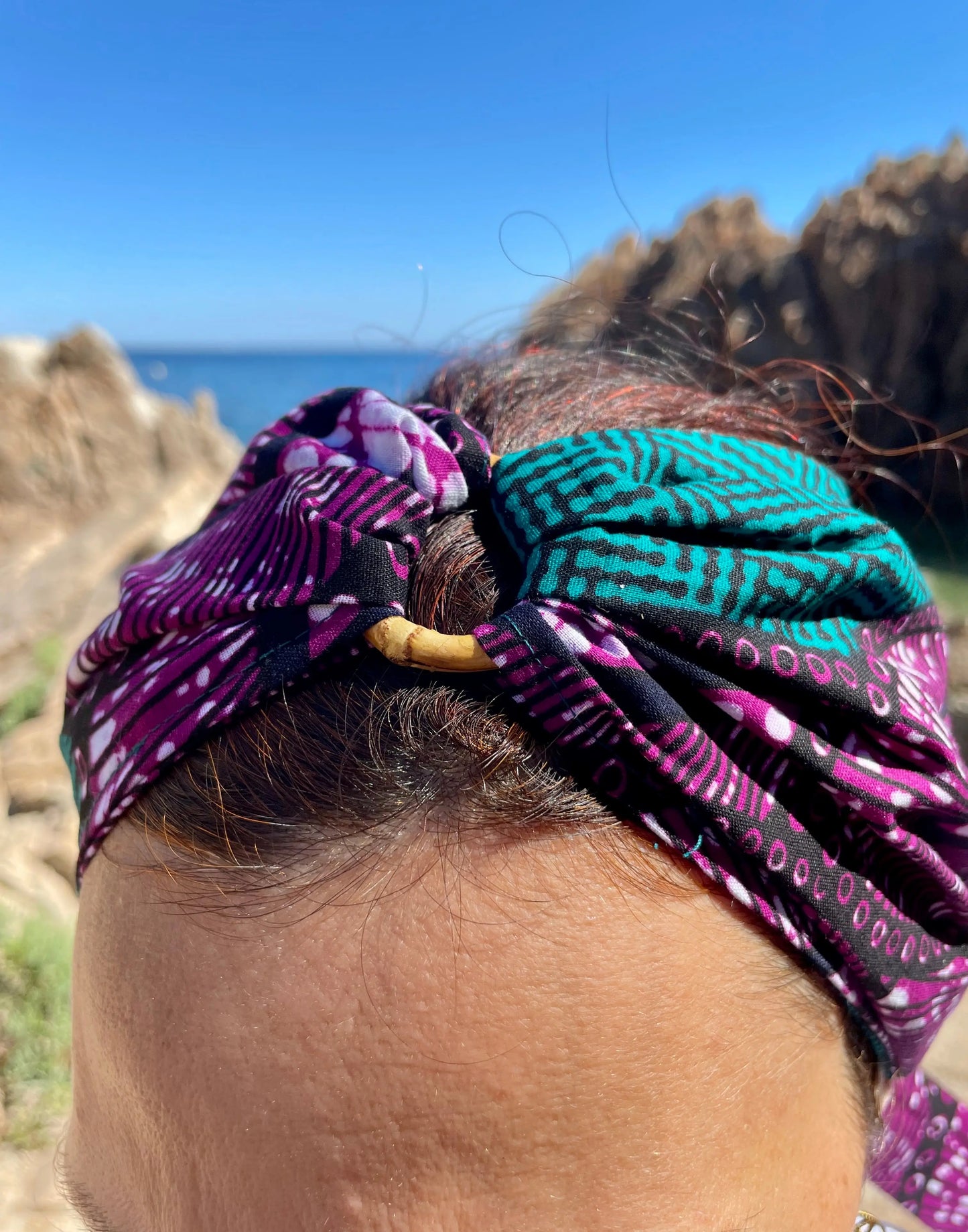 Turbante convertible en top color lila - KHAMALI