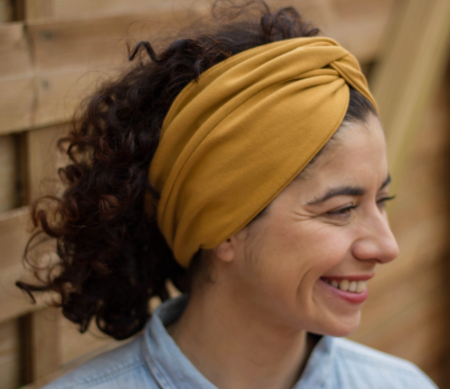 Turbante elástico ocre - KHAMALI