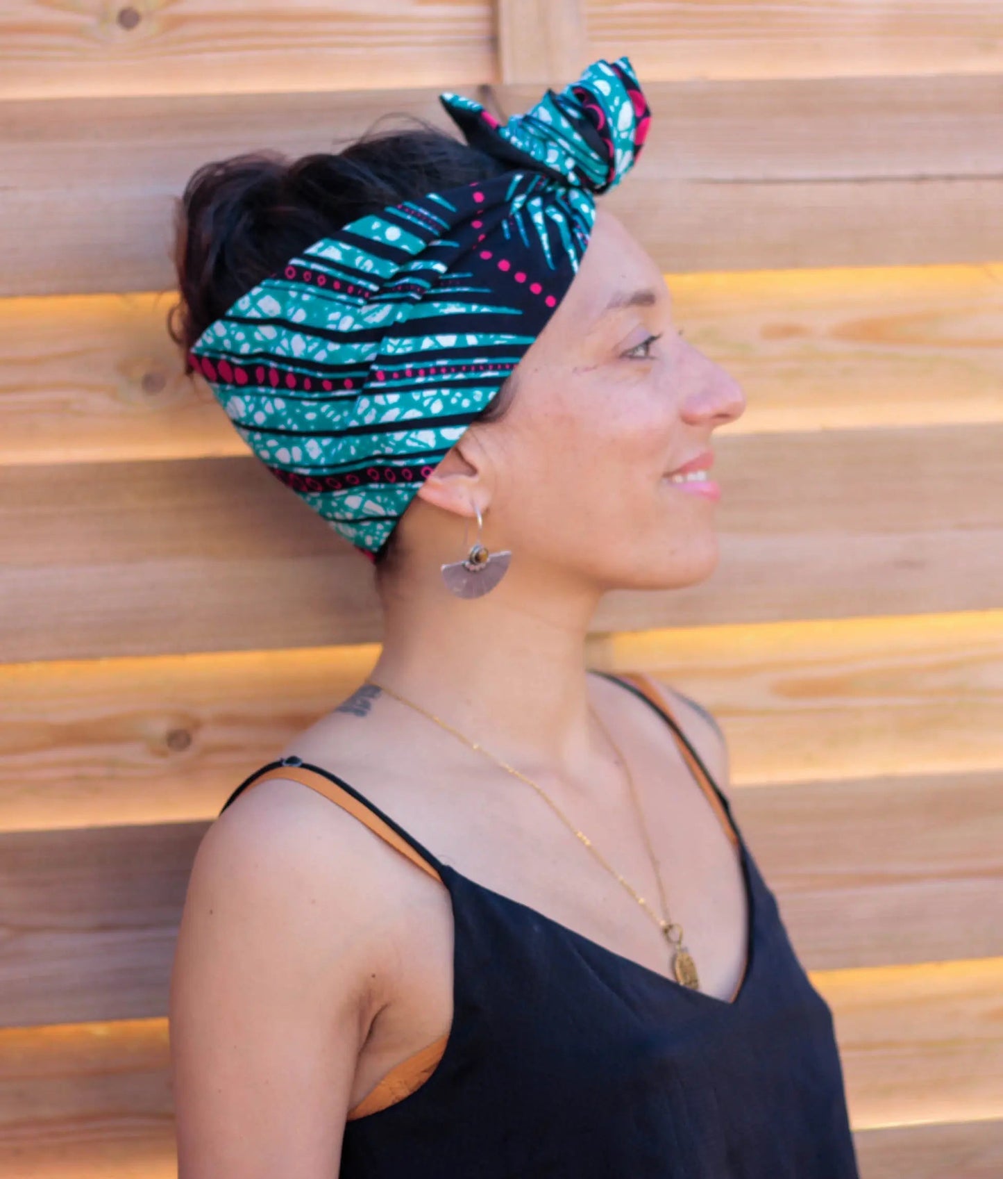 Turbante moldeable con alambre diadema ancha para el pelo KHAMALI