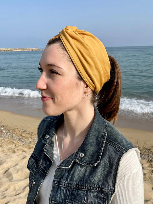 Turbante elástico ocre - KHAMALI