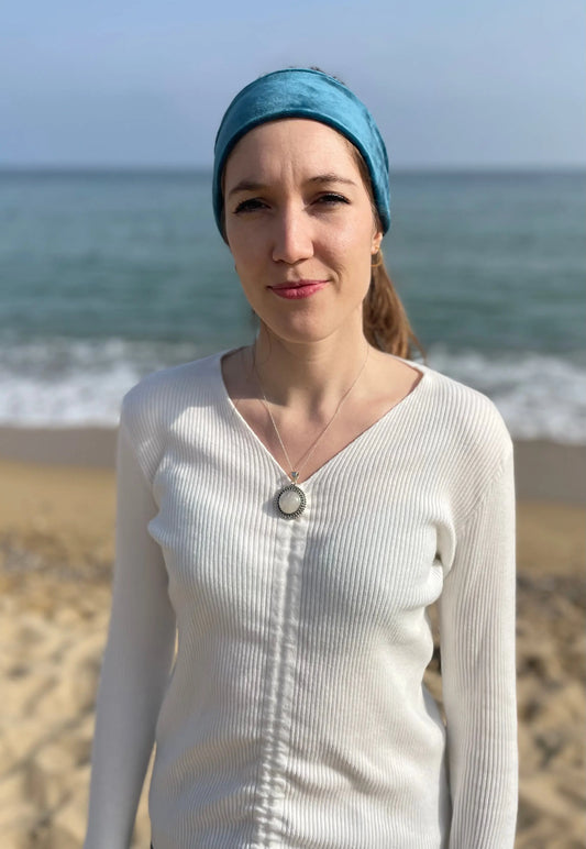 Cinta de terciopelo azul - KHAMALI