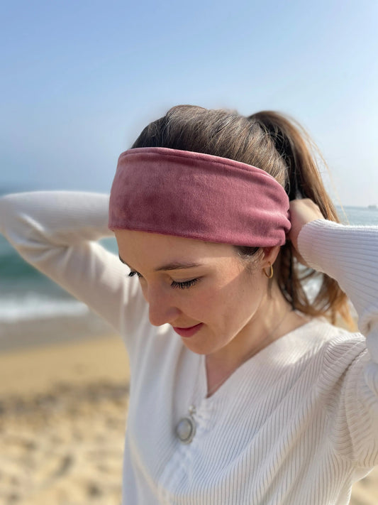 Cinta suave de terciopelo rosa - KHAMALI