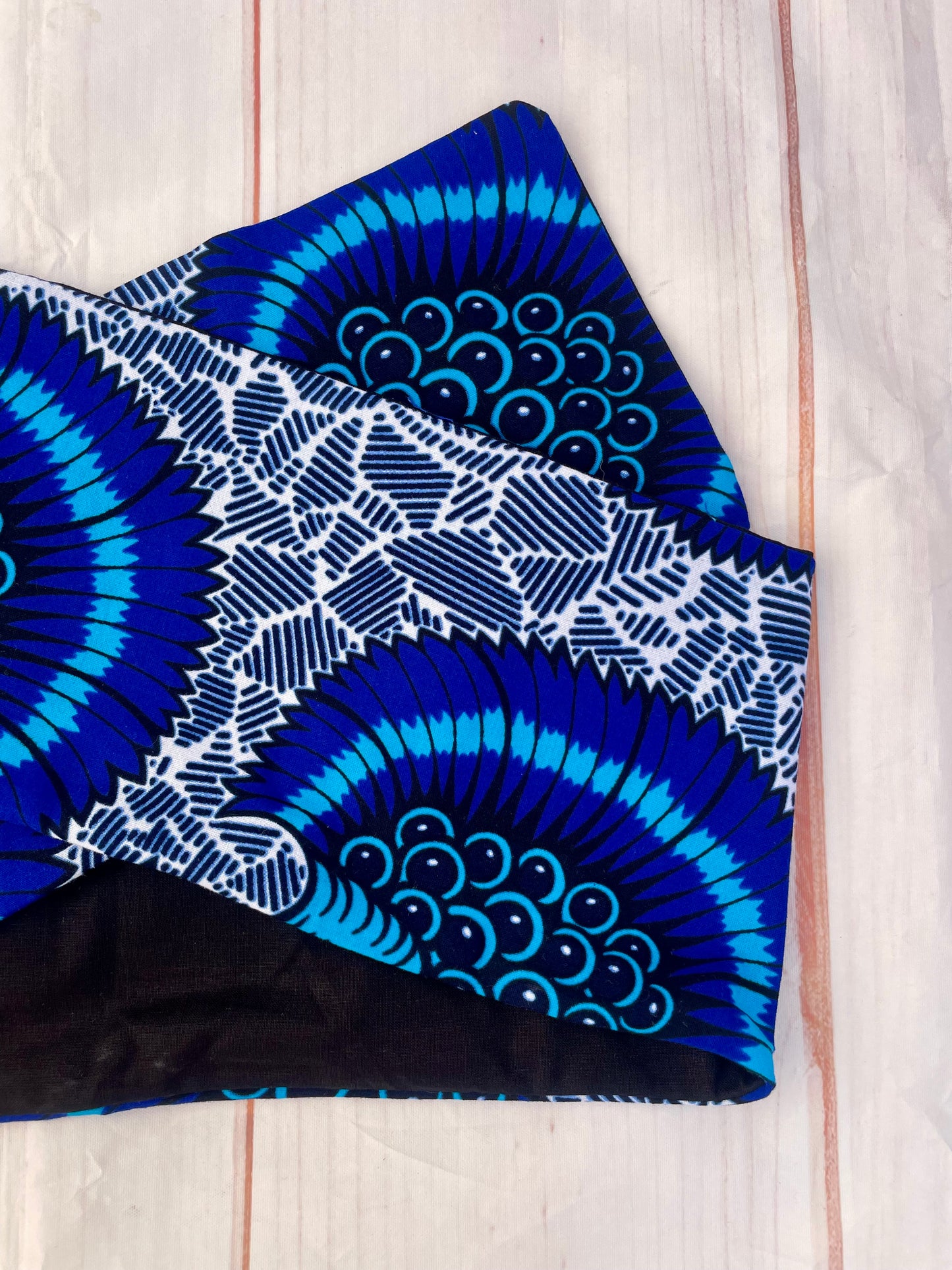Cinta con alambre floral azul
