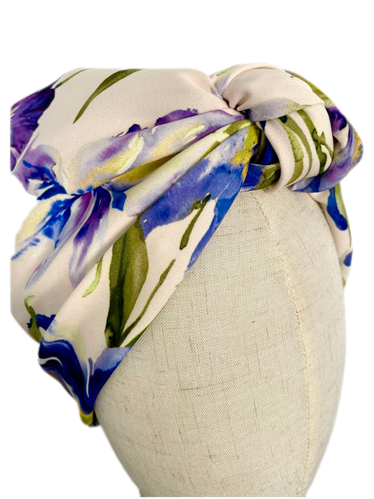 Turbante Completo Boheme Floral Lila
