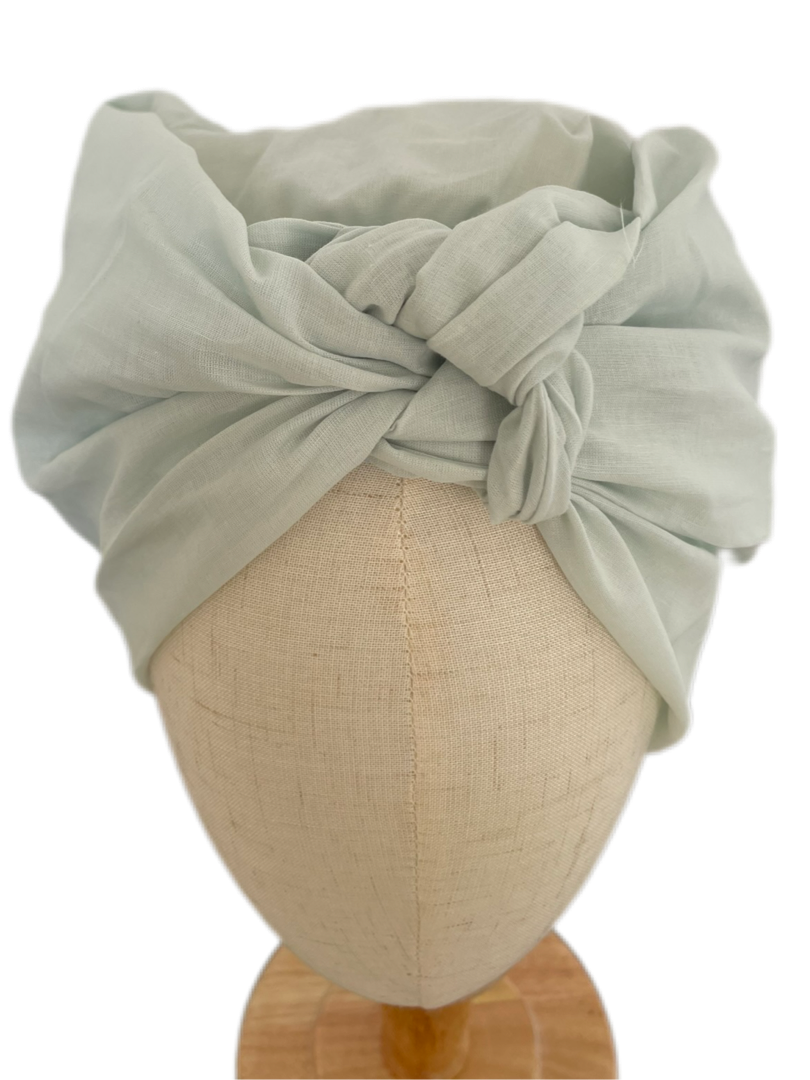 Turbante Integral BOHEME Verde Agua de Algodón Ecológico 💚