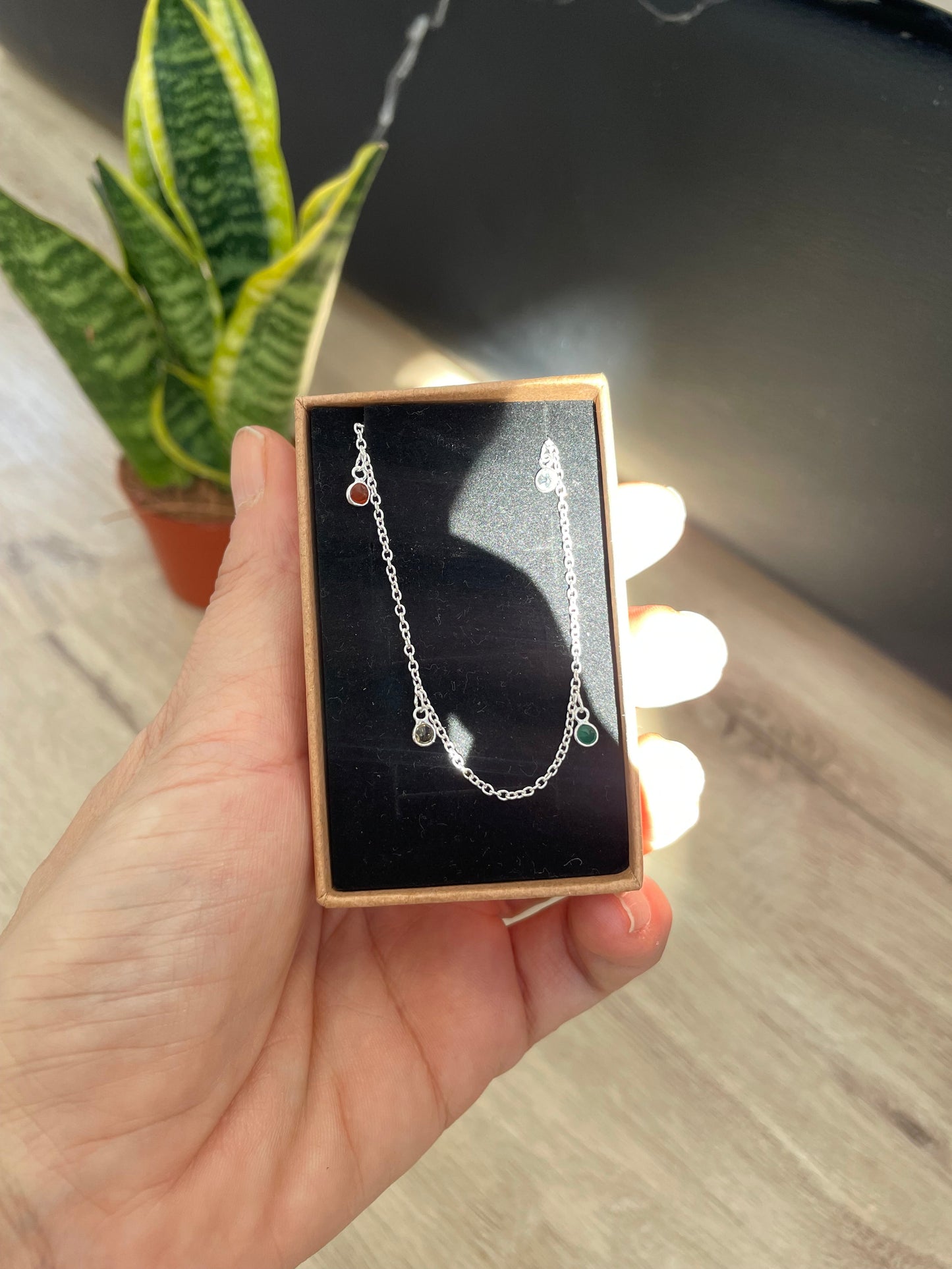 Collar de plata y piedras KHAMALI