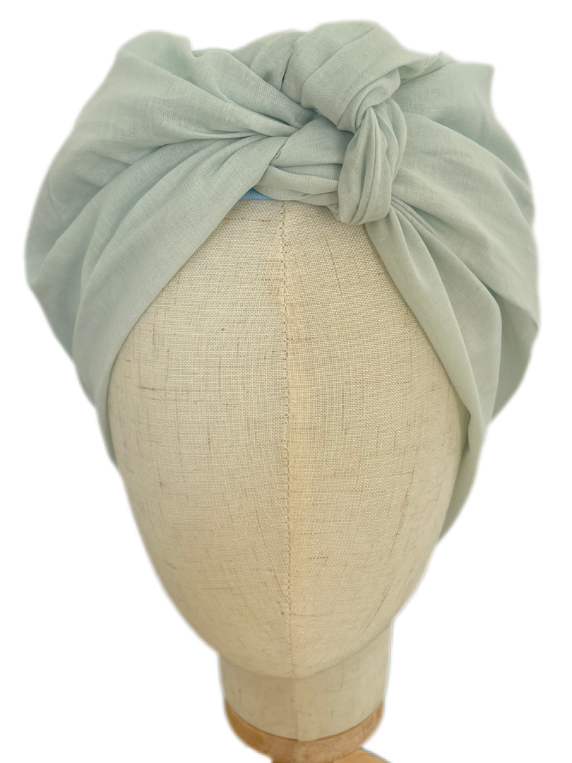 Turbante Integral BOHEME Verde Agua de Algodón Ecológico 💚