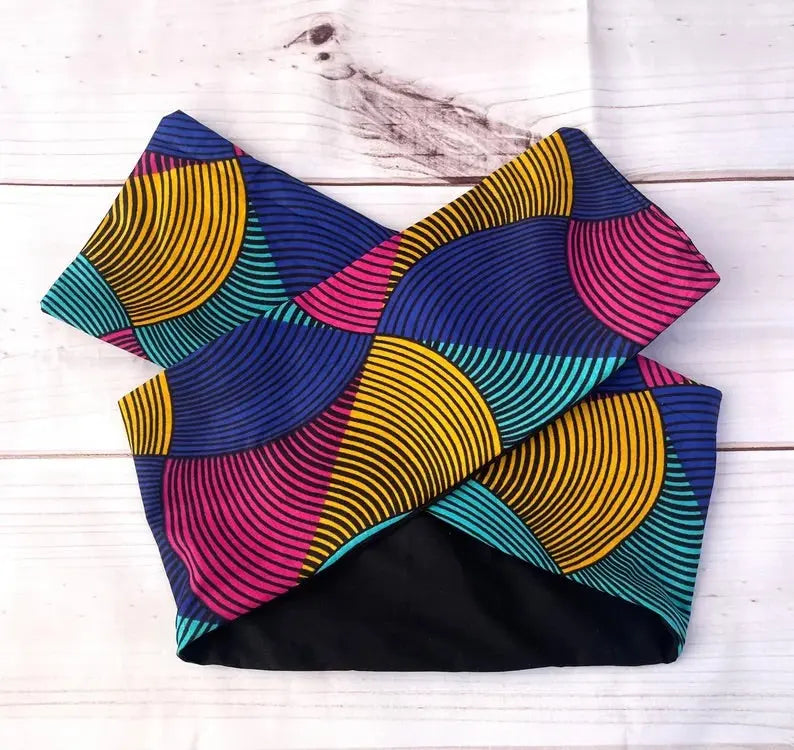 Turbante multicolor de algodón