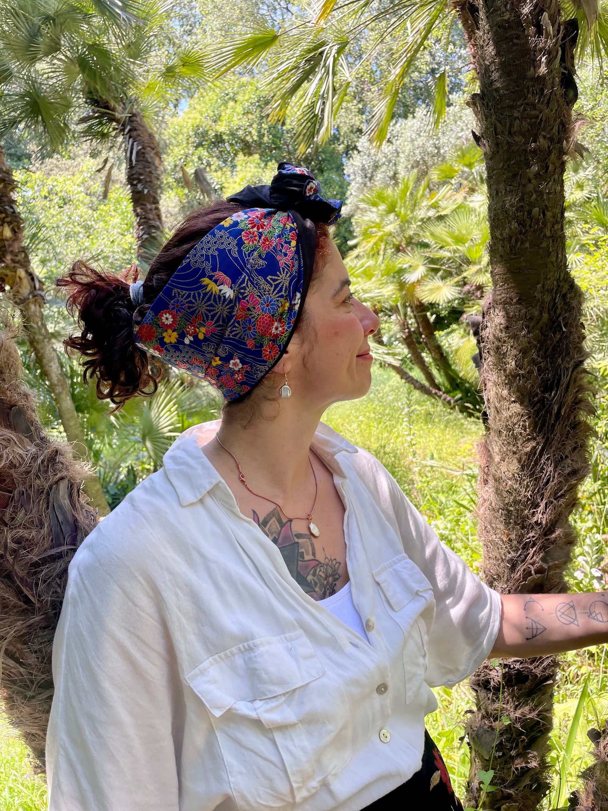 Turbante floral con alambre KHAMALI